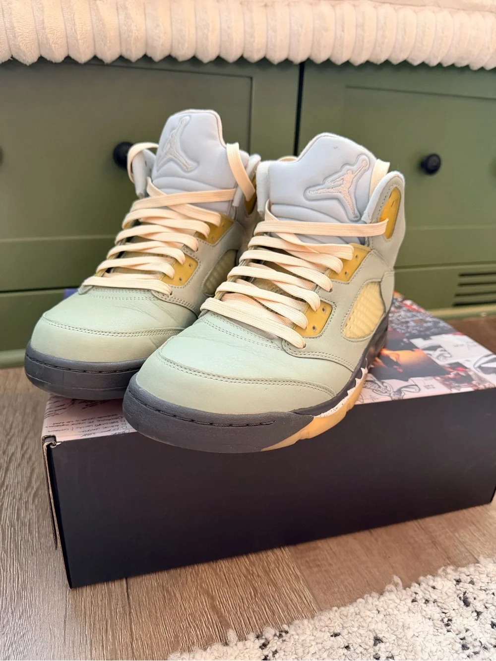 Air Jordan 5 Retro - Jade Horizon/Desert Sand